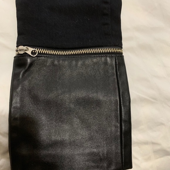 JBrand Viv Lamb Leather Bottom Skinny Blk Sz 27 - Picture 3 of 4